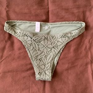 Aerie olive green cheeky bikini bottom